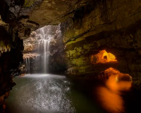 Smoo Cave 库存照片