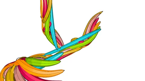 Smooth 3D animated Lines for transitions Stock Footage 37091905