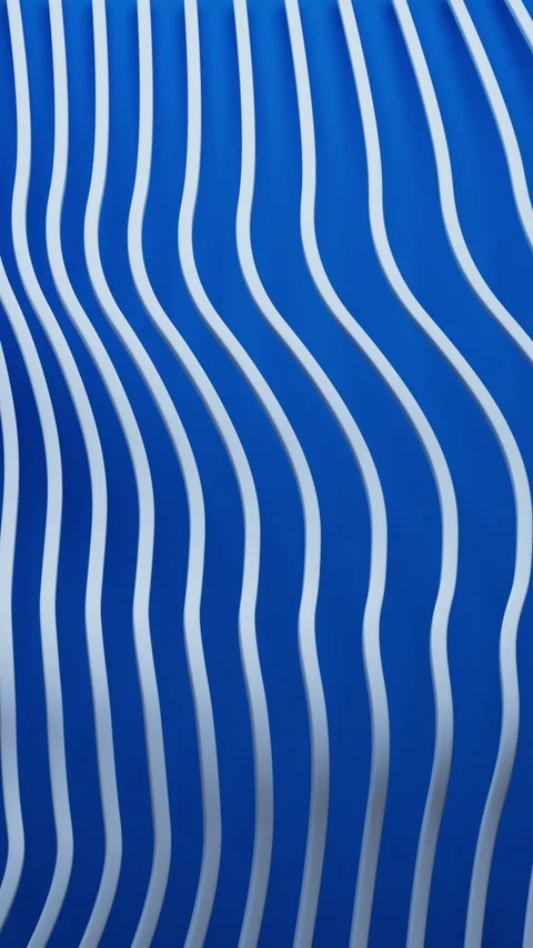 Smooth 3D animation of white lines on a blue background. Stock Footage 314837434