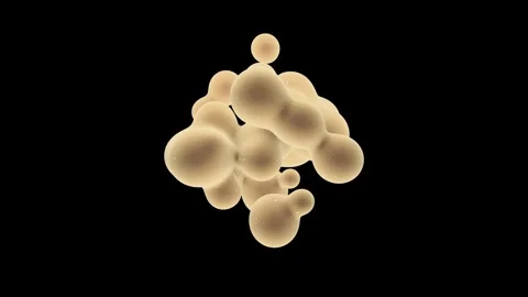 Smooth abstract animation of beige liquid flow. Stock Footage 307421223