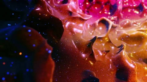 Smooth abstract animation of liquid gradient yellow orange red in 4k. Bright Video stock 148052714