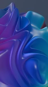 Smooth Abstract Flowing Fabric in Blue and Purple Tones Stock Illustration