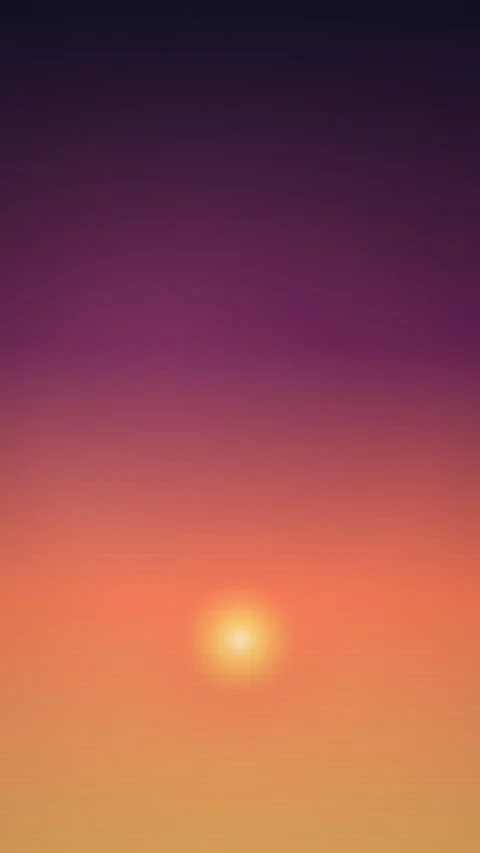 Smooth abstract gradient background from deep purple to soft orange sunset sk Stock Footage 345491549