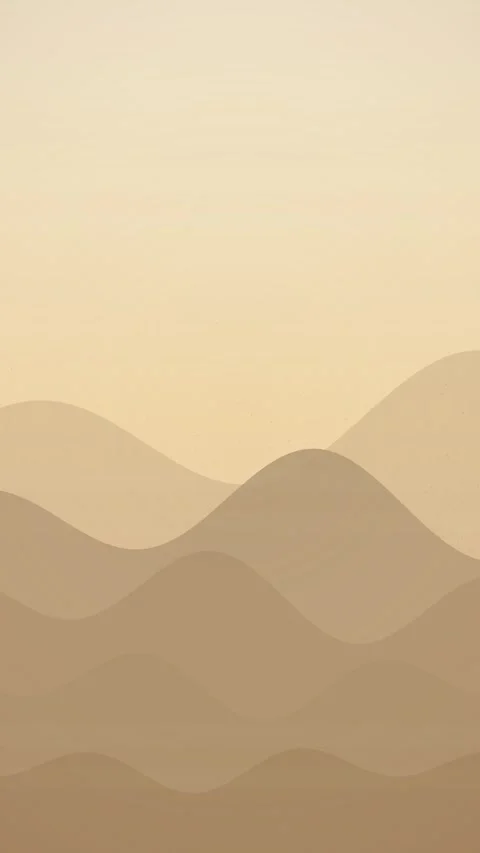 Smooth Abstract Gradient Background of Layered Rolling Hills in Earth Tones Stock Footage 345487047