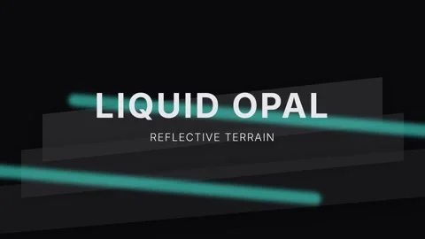 Smooth Abstract Liquid Opal Surface Reflection on Black Background Stock Footage 337655807