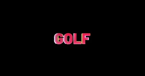 A smooth and high quality, red and gold 3D sport text reveal "golf". The Stock Footage 276106973