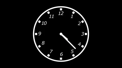 Smooth and Sleek Countdown Timer Analog Clock Animation Stock Footage 308043108