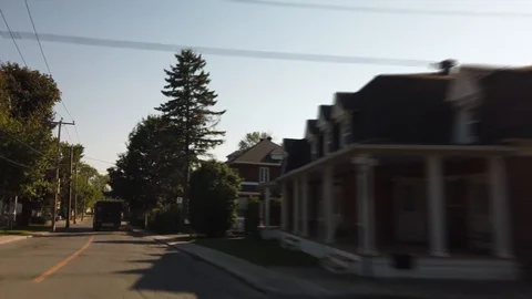 Smooth and Steady Hyperlapse Driving Shot Through the West Island Stock Footage 119650468