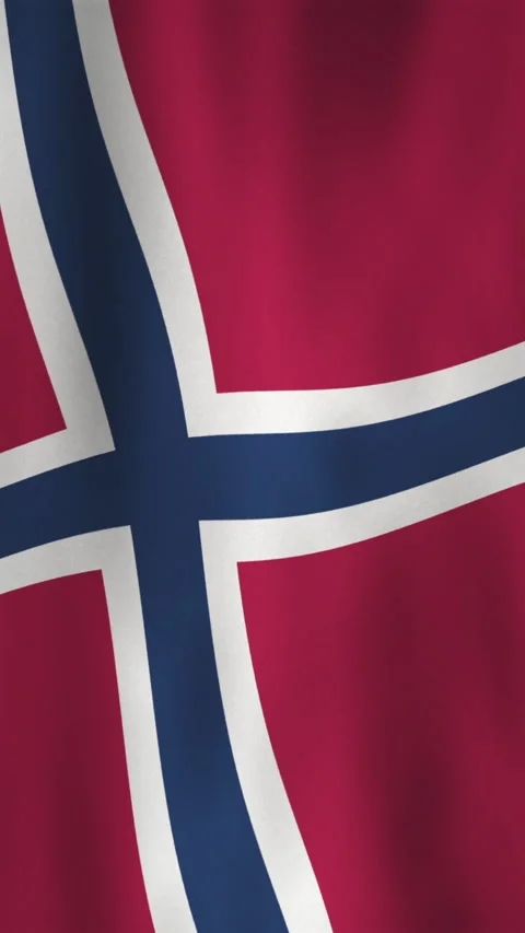 Smooth Animated Vertical Flag of Norway Waving Looping Background Stock Footage 303433526