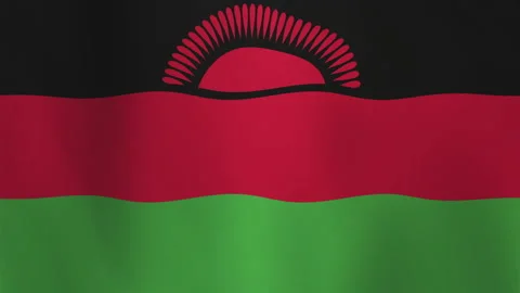 Smooth Animated Wavy Flag of Malawi, Seamless Animated 4K Video Stock Footage 307602897
