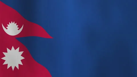 Smooth Animated Wavy Flag of Nepal Loop Background 库存影片 307504879