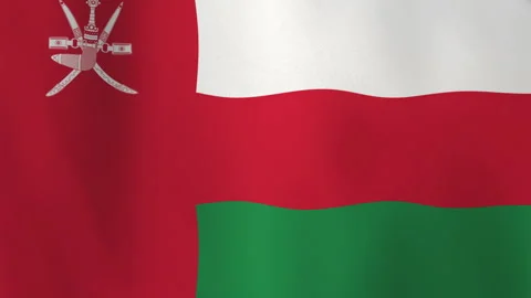 Smooth Animated Wavy Flag of Oman Loop Background Stock Footage 307511395