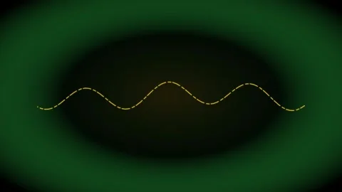 Smooth animated yellow dashed line forming a continuous waveform pattern ac.. 動画素材 340470858