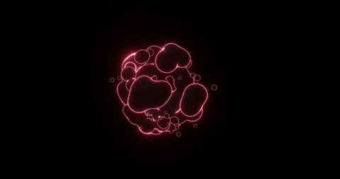 Smooth animation of bubbles with pink glow Stock Footage 239894608