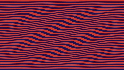 Smooth Animation of Dark Blue Stripes on an Orange Background, Waving Flag Stock Footage 276110253