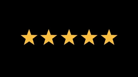 Smooth animation of five star rating review Stock-Footage 336556425