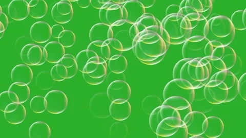 Smooth animation of floating water bubbles. Realistic bubbles slow appearing on  Stock Footage 340778812