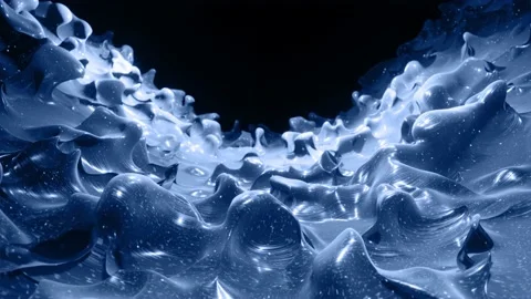 Smooth animation of liquid black gradient in 4k. Glossy paint surface as Stock Footage 137491367