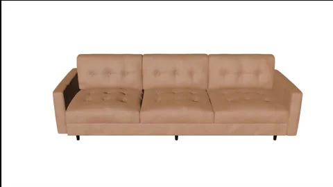 Smooth appearance of a sofa from components, Modern modular furniture. 3d render Stock Footage 164707725