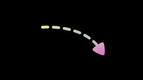 Smooth Arrow Gradient (Black Background) 4K Stock Footage 308580166