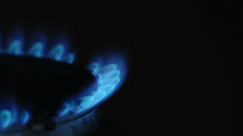 Smooth attenuation of the flame of natural gas. Stock Footage 220137656