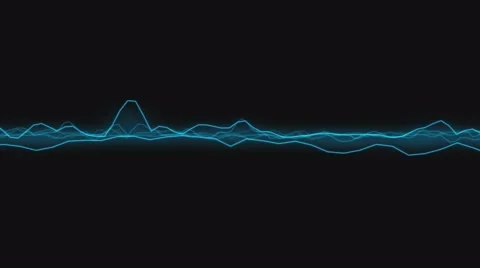 Smooth audio waveform horizon Stock Footage 68672425