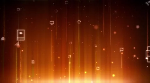 Smooth background animation of technology related app icons Stock Footage 67504874