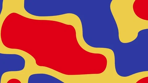 Smooth blob animation with splashing vibrant color of yellow dark orange Stock Footage 295997407