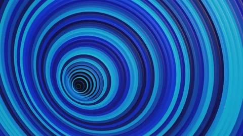 Smooth blue circles hypnotic pattern animation, 3D seamless loop Video stock 230682736