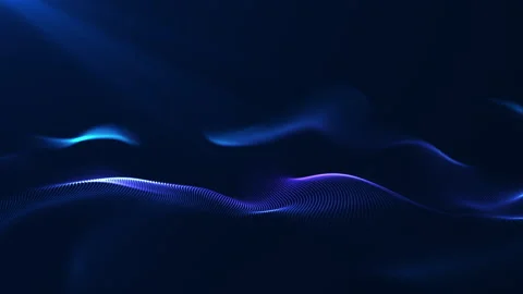 Smooth blue digital waves forming flowing abstract landscape with soft glow.. Stock Footage 328577361