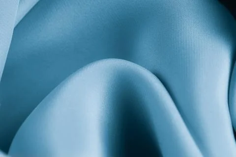 Smooth Blue Fabric Texture with Soft Wave Curve Stock Illustration