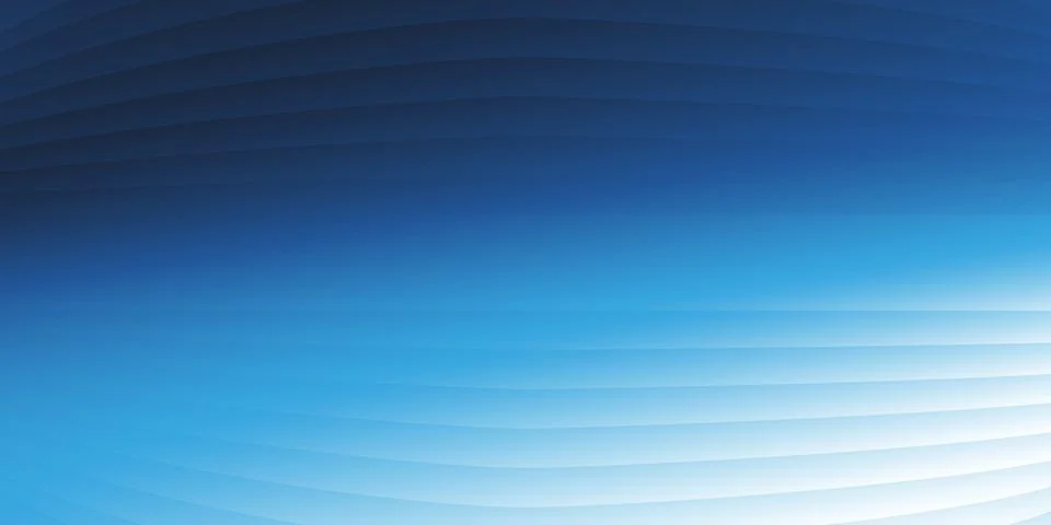 A smooth blue gradient background with elegant wave-like patterns in light .. Illustrazione stock