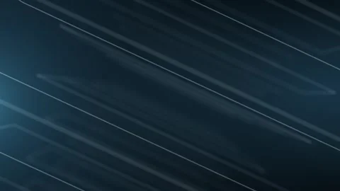 Smooth blue light streaks glide diagonally across a dark background, creating Vídeos de archivo 332803523