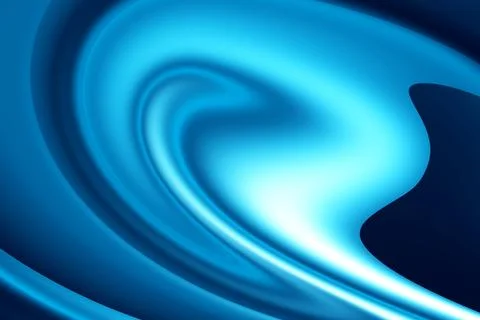 Smooth blue liquid swirl gradient forming flowing abstract background Stock Illustration