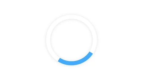 Smooth blue progress loading bar animation isolated on white background. Mi.. Stock Footage 340798674