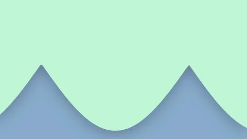 A smooth blue wave pattern rises into gentle peaks across a mint field, cre.. Stock Illustration