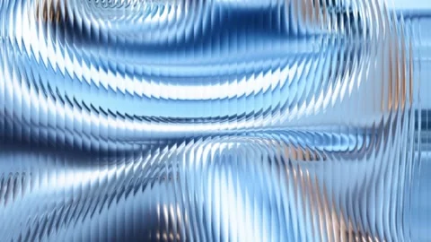 Smooth blue wavy metallic reflective surface looping animation Stock Footage 306581816
