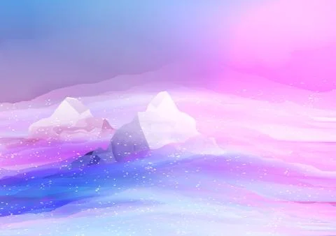Smooth Blurred Mountain Landscape - Vector Illustration Stock Illustration