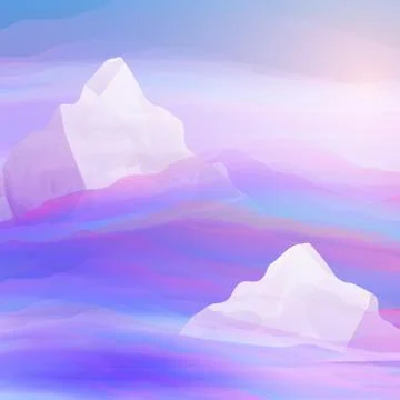 Smooth Blurred Mountain Landscape - Vector Illustration Stock Illustration