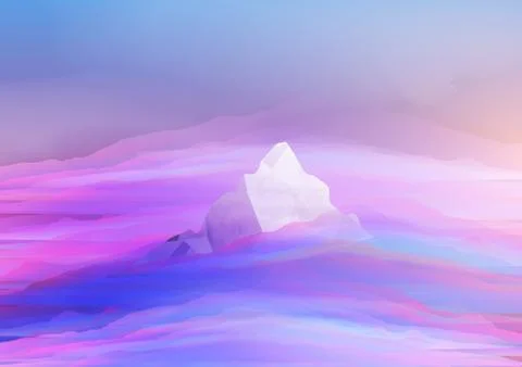 Smooth Blurred Mountain Landscape - Vector Illustration Stock Illustration