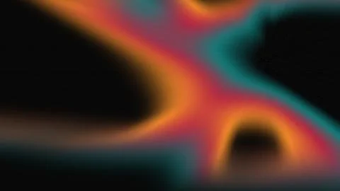 Smooth blurred rays fluid gradient wave in orange black blue Stock Illustration