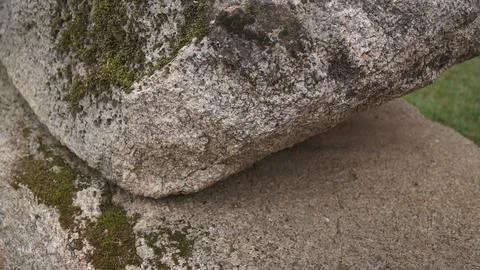 Smooth Boulder Resting on Ground Stock Photos