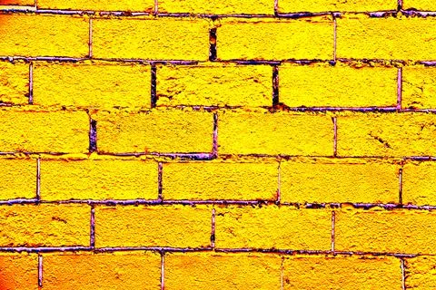 Smooth brick, smooth colored brickwork. Changed color scheme. Colorful back.. Stock Photos