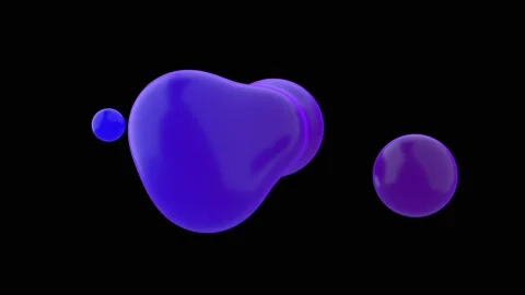 Smooth bubbles animations, metaball with gradient glow. Stock Footage 146662974