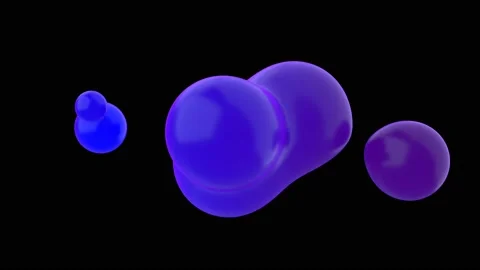 Smooth bubbles animations, metaball with gradient glow. Stock Footage 146663012