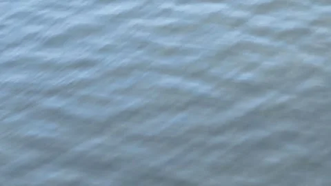 Smooth calm ripples waves clear fresh water river with underwater grass Stock Footage 246871579