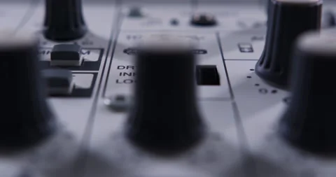 Smooth Camera Movement along a Rack for Synthesizers. Stock Footage 148551141