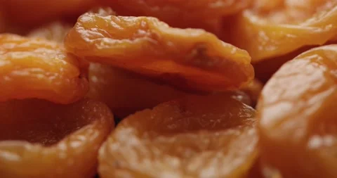 Smooth Camera Movement Over a Handful of Dried Apricots. Vídeos de archivo 142400587