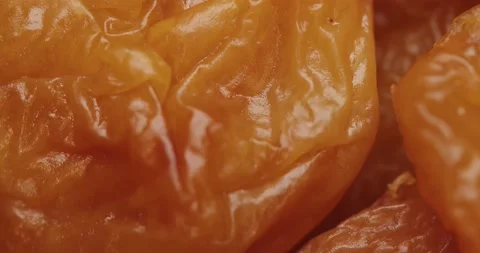 Smooth Camera Movement Over a Handful of Dried Apricots. Vídeos de archivo 142400766