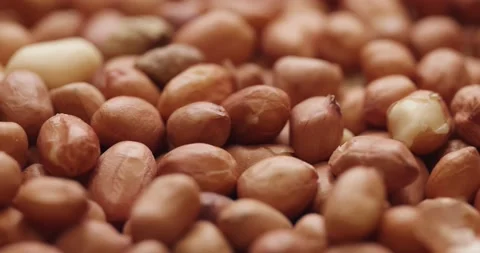 Smooth Camera Movement Over a Handful Peanuts. Stock Footage 142592090